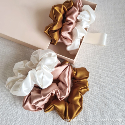 Arrival fashion Pure Silk Factory Price Silk Scrunchies